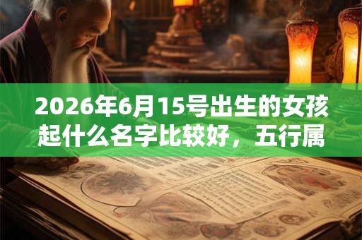 2026年6月15号出生的女孩起什么名字比较好,五行属什么 2026年6月15号出生的女孩起什么名字比较好,五行属什么