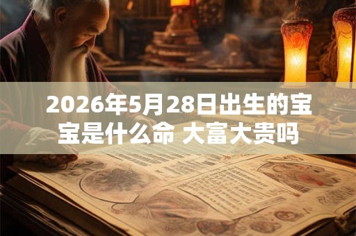 2026年5月28日出生的宝宝是什么命 大富大贵吗