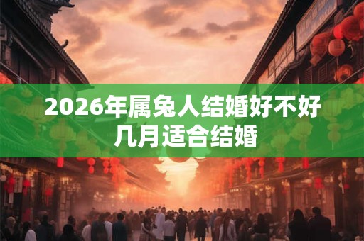 2026年属兔人结婚好不好 几月适合结婚