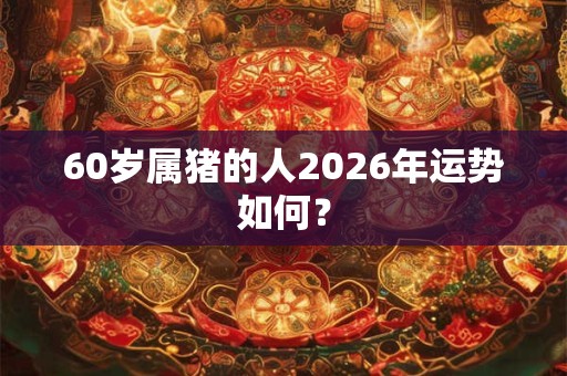 60岁属猪的人2026年运势如何？
