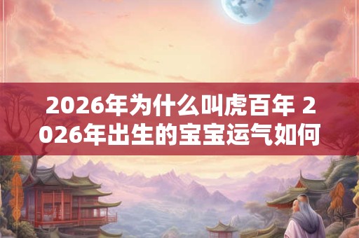 2026年为什么叫虎百年 2026年出生的宝宝运气如何
