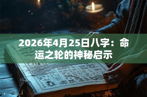 2026年4月25日八字：命运之轮的神秘启示