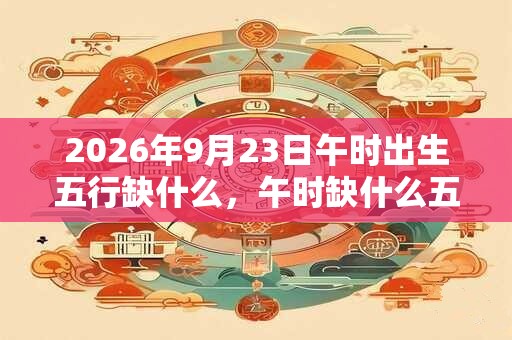 2026年9月23日午时出生五行缺什么，午时缺什么五行