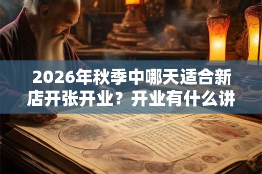 2026年秋季中哪天适合新店开张开业？开业有什么讲究？