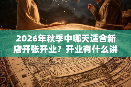 2026年秋季中哪天适合新店开张开业？开业有什么讲究？