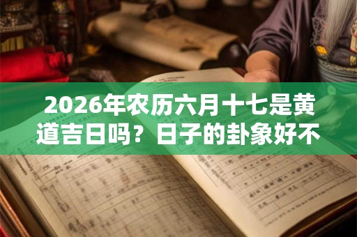 2026年农历六月十七是黄道吉日吗?日子的卦象好不好? 2026年农历六月十七是黄道吉日吗?日子的卦象好不好?