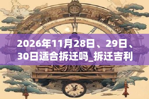 2026年11月28日、29日、30日适合拆迁吗_拆迁吉利吗