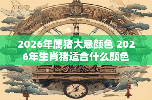 2026年属猪大忌颜色 2026年生肖猪适合什么颜色