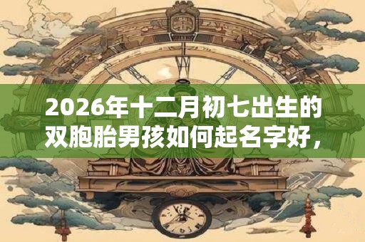 2026年十二月初七出生的双胞胎男孩如何起名字好，宜用字有哪些