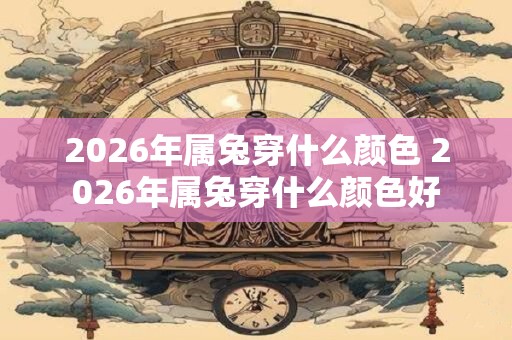 2026年属兔穿什么颜色 2026年属兔穿什么颜色好 2026年属兔穿什么颜色 2026年属兔穿什么颜色好