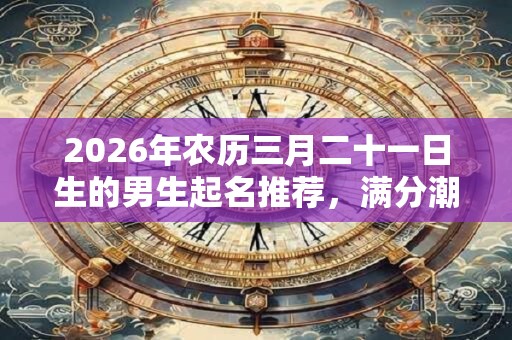 2026年农历三月二十一日生的男生起名推荐，满分潮流的男宝宝名字