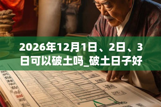 2026年12月1日、2日、3日可以破土吗_破土日子好吗