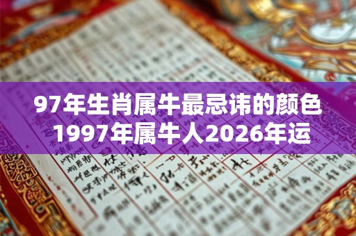 97年生肖属牛最忌讳的颜色 1997年属牛人2026年运势运程