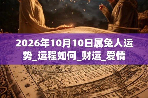 2026年10月10日属兔人运势_运程如何_财运_爱情