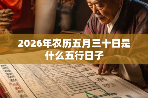 2026年农历五月三十日是什么五行日子