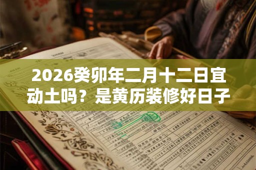 2026癸卯年二月十二日宜动土吗？是黄历装修好日子吗？