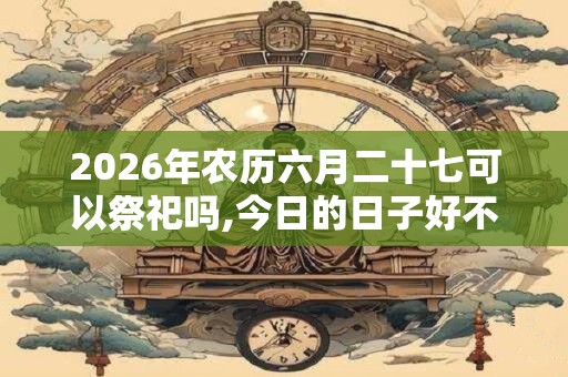 2026年农历六月二十七可以祭祀吗,今日的日子好不好