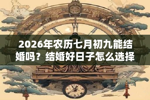 2026年农历七月初九能结婚吗？结婚好日子怎么选择？