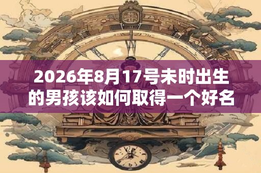 2026年8月17号未时出生的男孩该如何取得一个好名字 2026年8月17号未时出生的男孩该如何取得一个好名字