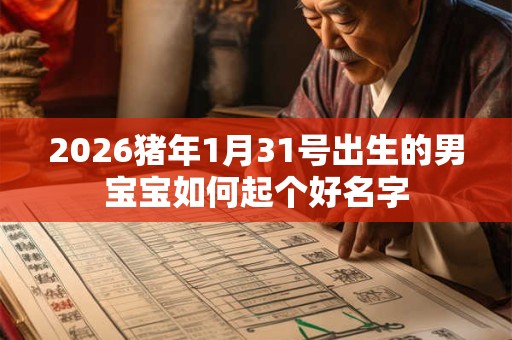 2026猪年1月31号出生的男宝宝如何起个好名字