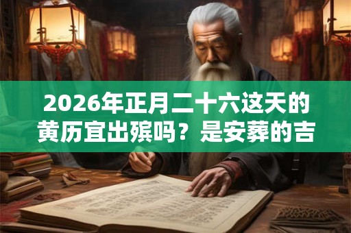 2026年正月二十六这天的黄历宜出殡吗?是安葬的吉日吗? 2026年正月二十六这天的黄历宜出殡吗?是安葬的吉日吗?