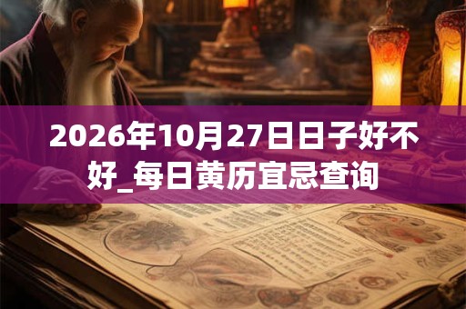 2026年10月27日日子好不好_每日黄历宜忌查询