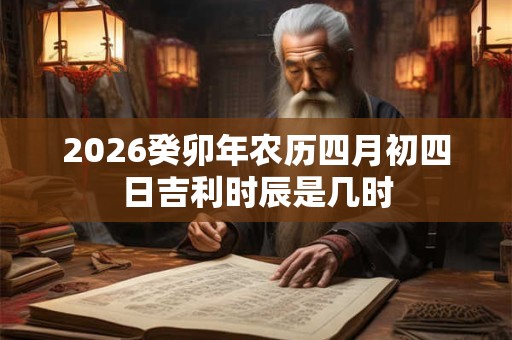2026癸卯年农历四月初四日吉利时辰是几时
