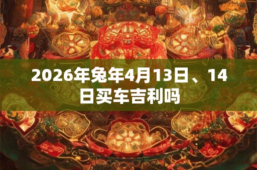 2026年兔年4月13日、14日买车吉利吗