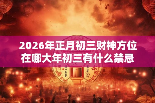 2026年正月初三财神方位在哪大年初三有什么禁忌