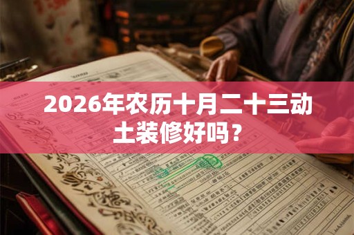 2026年农历十月二十三动土装修好吗? 2026年农历十月二十三动土装修好吗?
