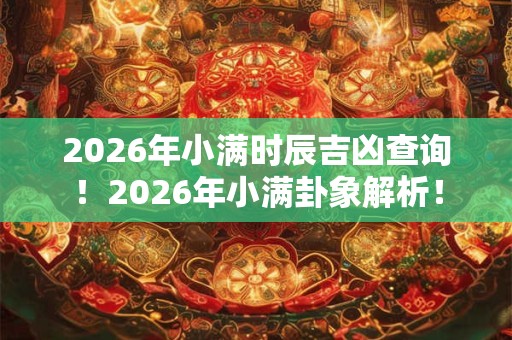 2026年小满时辰吉凶查询!2026年小满卦象解析! 2026年小满时辰吉凶查询!2026年小满卦象解析!