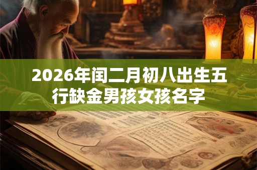 2026年闰二月初八出生五行缺金男孩女孩名字