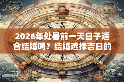 2026年处暑前一天日子适合结婚吗？结婚选择吉日的方法？