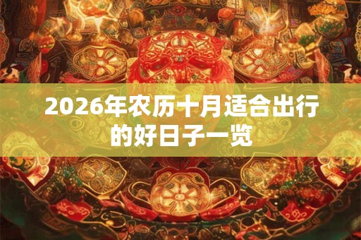 2026年农历十月适合出行的好日子一览 2026年农历十月适合出行的好日子一览