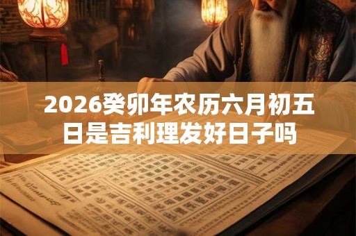 2026癸卯年农历六月初五日是吉利理发好日子吗