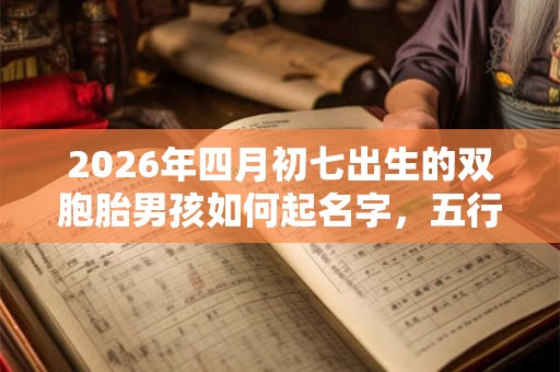 2026年四月初七出生的双胞胎男孩如何起名字，五行属什么
