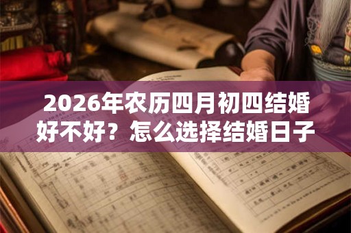 2026年农历四月初四结婚好不好？怎么选择结婚日子？