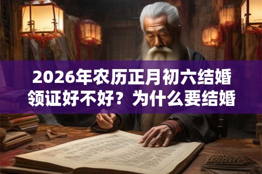2026年农历正月初六结婚领证好不好?为什么要结婚登记? 2026年农历正月初六结婚领证好不好?为什么要结婚登记?