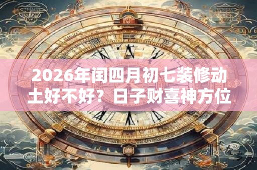 2026年闰四月初七装修动土好不好?日子财喜神方位? 2026年闰四月初七装修动土好不好?日子财喜神方位?