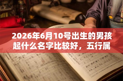 2026年6月10号出生的男孩起什么名字比较好，五行属什么