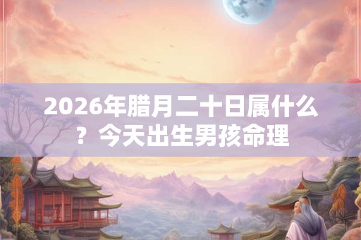 2026年腊月二十日属什么?今天出生男孩命理 2026年腊月二十日属什么?今天出生男孩命理