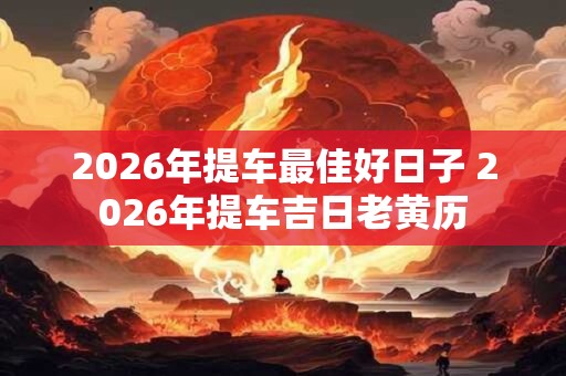2026年提车最佳好日子 2026年提车吉日老黄历