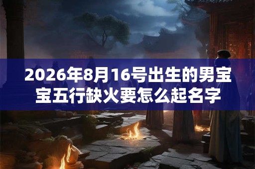 2026年8月16号出生的男宝宝五行缺火要怎么起名字