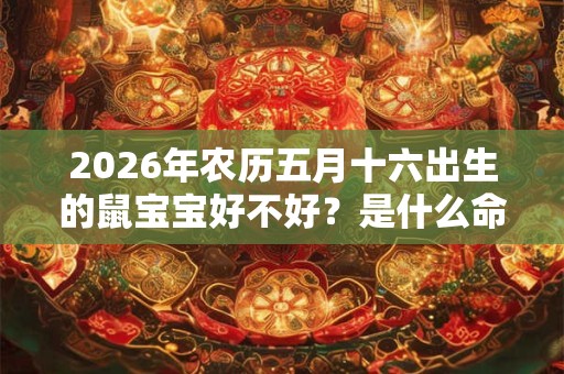 2026年农历五月十六出生的鼠宝宝好不好？是什么命？