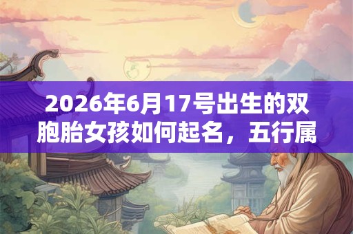 2026年6月17号出生的双胞胎女孩如何起名,五行属什么? 2026年6月17号出生的双胞胎女孩如何起名,五行属什么?