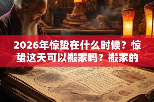 2026年惊蛰在什么时候？惊蛰这天可以搬家吗？搬家的吉日怎么看？