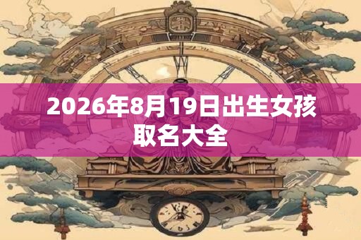 2026年8月19日出生女孩取名大全