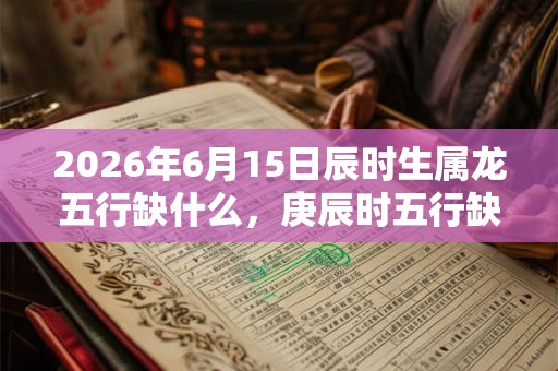 2026年6月15日辰时生属龙五行缺什么，庚辰时五行缺什么
