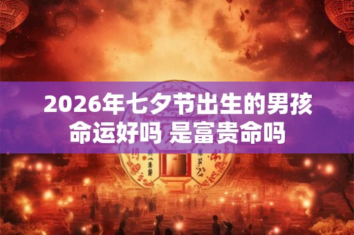 2026年七夕节出生的男孩命运好吗 是富贵命吗