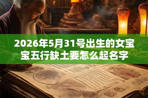 2026年5月31号出生的女宝宝五行缺土要怎么起名字